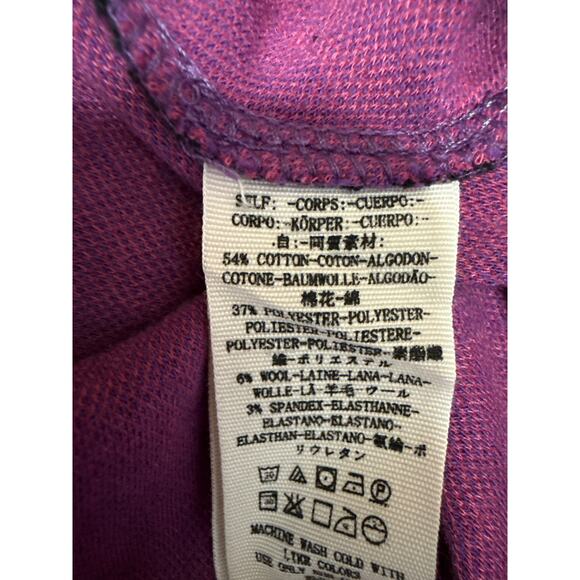 Free People Amelia Purple Wool Aztec Knit Sleeveless Mock Neck Mini Tank Dress S - Picture 5 of 5